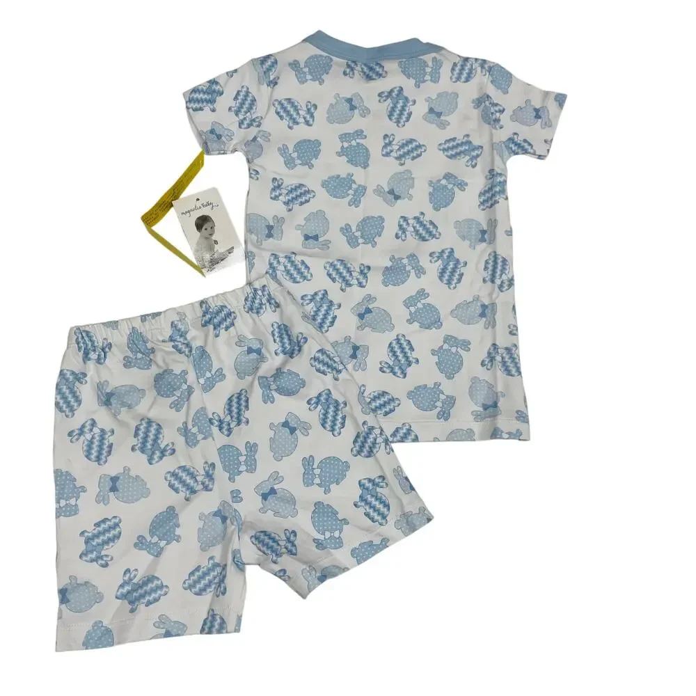 NWT Magnolia Baby Size 6 Blue Cottontail Short PJs